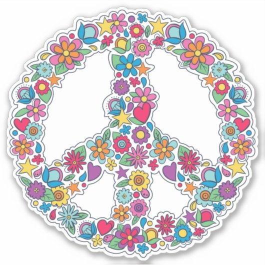 Sticker Symbole de paix (Devant)