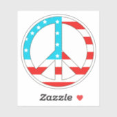 Sticker Symbole de paix du drapeau américain (Feuille)