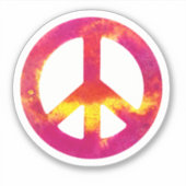 Sticker SYMBOLE DE PAIX EN encre rose (Devant)