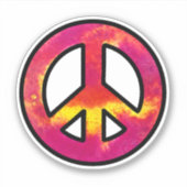 Sticker SYMBOLE DE PAIX EN encre rose (Devant)