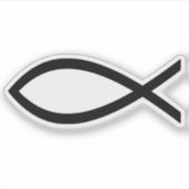 Sticker Symbole de poisson Christian Ichthus (Devant)