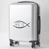 STICKER SYMBOLE DE POISSON DE JÉSUS GROS BÂTIMENTS DÉCALES (Sur valise)