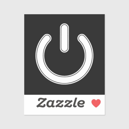 Sticker Symbole de puissance (noir et blanc) (Feuille)