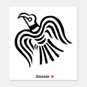 Sticker Symbole de Raven de bannière de Viking
