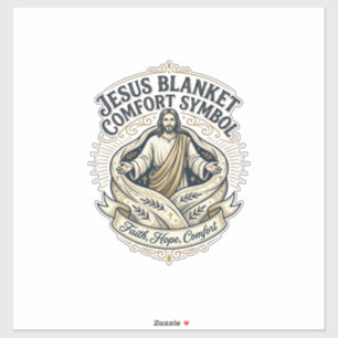 Sticker Symbole de réconfort de couverture Jésus Réconfort
