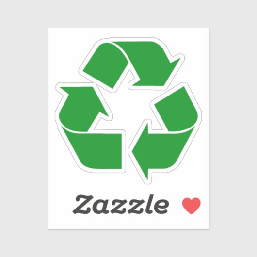 Sticker Symbole de recyclage - Vert (Feuille)