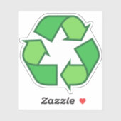 Sticker Symbole de recyclage vert (Feuille)