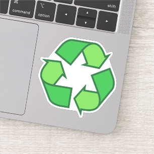 Sticker Symbole de recyclage vert