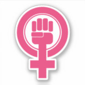 Sticker Symbole de résistance de la main des femmes (Devant)