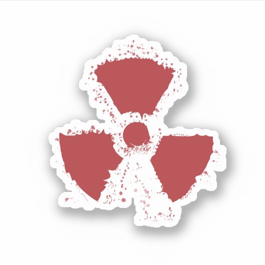 Sticker Symbole de Splatter Radioactive Warning (Devant)