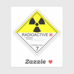 Sticker Symbole de transport des matières radioactives Cat
