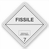 Sticker Symbole de transport des matières radioactives Fis (Devant)