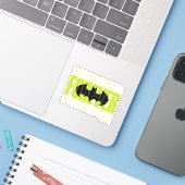 Sticker Symbole de typographie de Batman (Ordinateur portable avec iPhone)