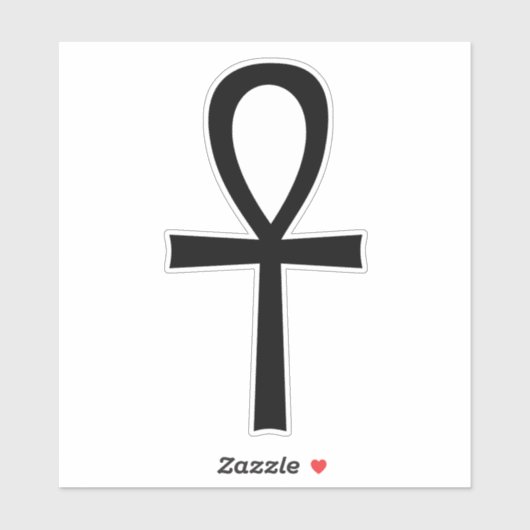 Sticker Symbole de vie égyptien d'Ankh (Feuille)