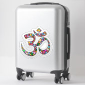 Sticker SYMBOLE DE Yoga Floral Namaste (Sur valise)