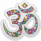Sticker SYMBOLE DE Yoga Floral Namaste (Devant)