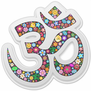Sticker SYMBOLE DE Yoga Floral Namaste