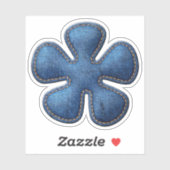 Sticker Symbole Denim Blue Jean Asterisk (Feuille)