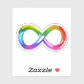 Sticker Symbole d'intégrité arc-en-ciel (Feuille)