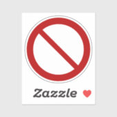 Sticker Symbole d'interdiction ou d'annulation (Feuille)