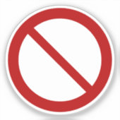 Sticker Symbole d'interdiction ou d'annulation (Recto)