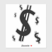 Sticker Symbole dollar (Feuille)
