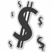 Sticker Symbole dollar (Devant)