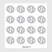 Sticker Symbole du cancer Zodiac sur la caméra numérique b (Feuille)