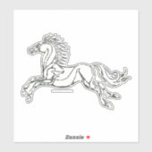 Sticker Symbole du cheval Rohan (Feuille)