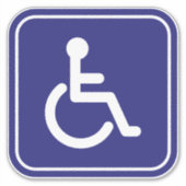 Sticker Symbole du véhicule en fauteuil roulant pour perso (Devant)