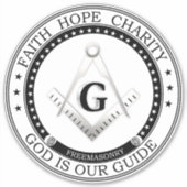 Sticker Symbole franc-maçonnerie (Devant)