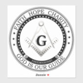 Sticker Symbole franc-maçonnerie (Feuille)