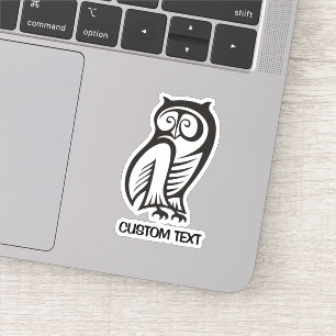Sticker Symbole hibou noir