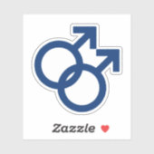 Sticker SYMBOLE HOMME Gay MLM (Feuille)