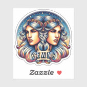 Sticker SYMBOLE Horoscope Gemini | SIGNE D'Astrologie Jume (Feuille)