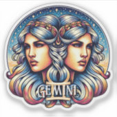 Sticker SYMBOLE Horoscope Gemini | SIGNE D'Astrologie Jume (Devant)