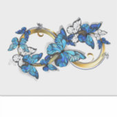 Sticker Symbole infini de papillons Morpho bleus (Devant)