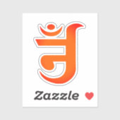 Sticker Symbole Jain pour OM (Feuille)