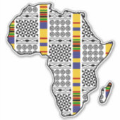 Sticker SYMBOLE Kente Adinkra D'Afrique Vinyle Coupé Perso (Devant)