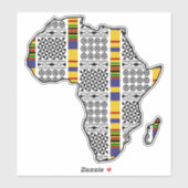 Sticker SYMBOLE Kente Adinkra D'Afrique Vinyle Coupé Perso (Feuille)