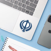 Sticker Symbole Khanda (Sikh) (Ordinateur portable avec iPhone)