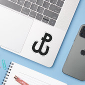 Sticker Symbole Kotwica (Ordinateur portable avec iPhone)