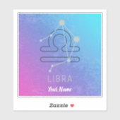 Sticker Symbole Libra Zodiac Star Horoscope Constellation (Feuille)