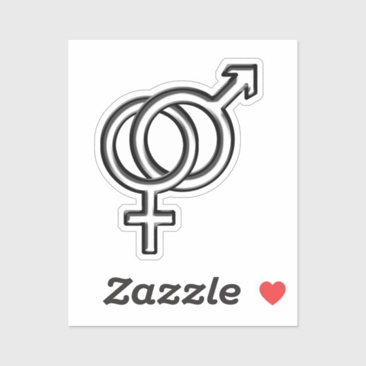 Sticker Symbole masculin et féminin (Feuille)