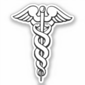 Sticker Symbole Médicale de Caduceus (Recto)