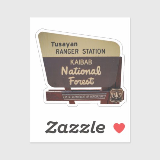 Sticker SYMBOLE NATIONAL DES FORÊTS Kaibab (Feuille)