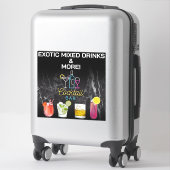 Sticker Symbole néon de la barre de cocktails (Sur valise)