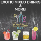 Sticker Symbole néon de la barre de cocktails (Devant)