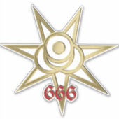 Sticker Symbole occulte septagram (Devant)