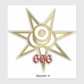 Sticker Symbole occulte septagram (Feuille)